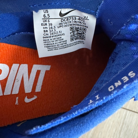 Nike Kids Blue and White Sneakers - Picture 5 of 5